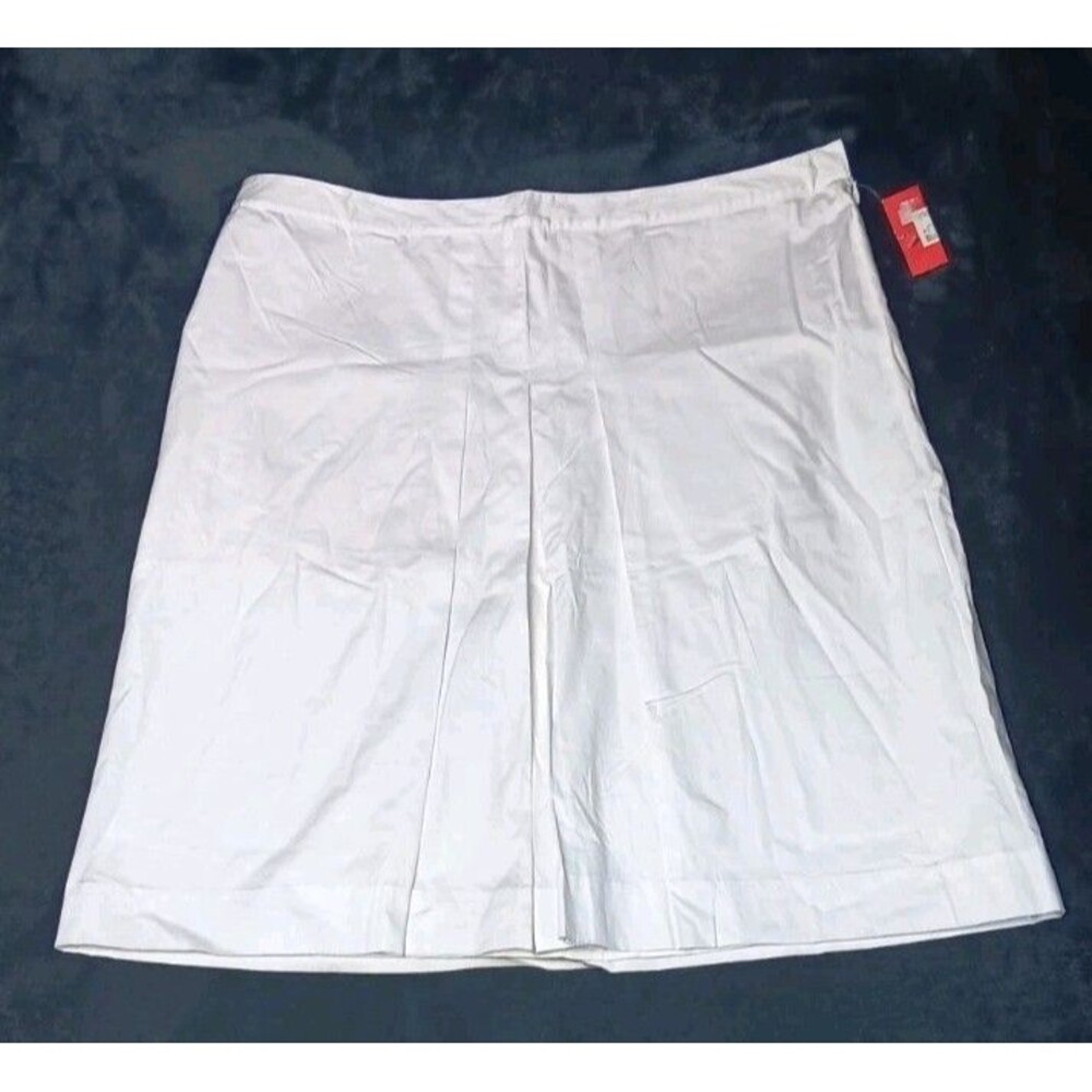 NWT! Isaac Mizrahi Athletic Skirt 18 White Preppy Golf Tennis Pickleball Sporty
